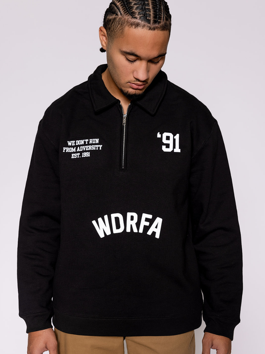 Rugby Quarter Zip Sweatshirt Black