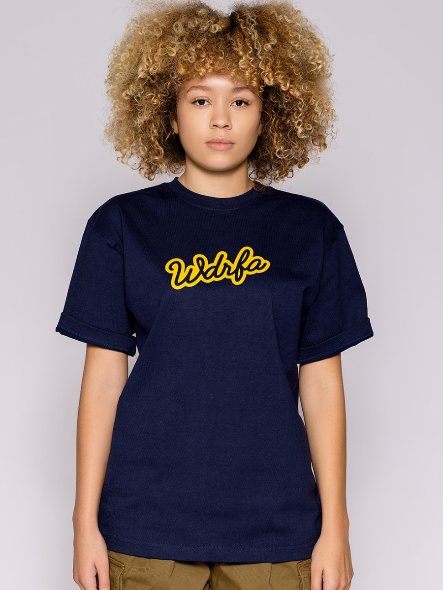 Script & Rose Tee Navy