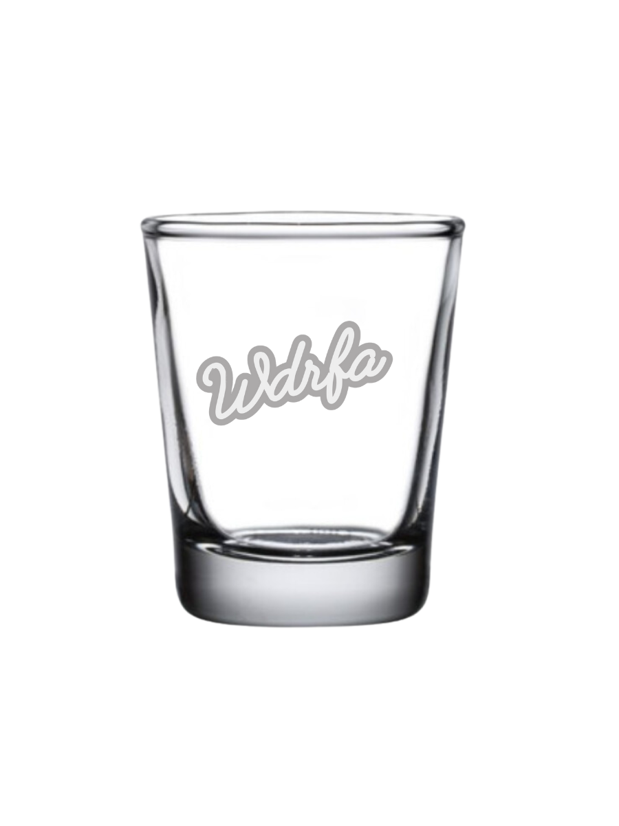 WDRFA Script Shot Glass