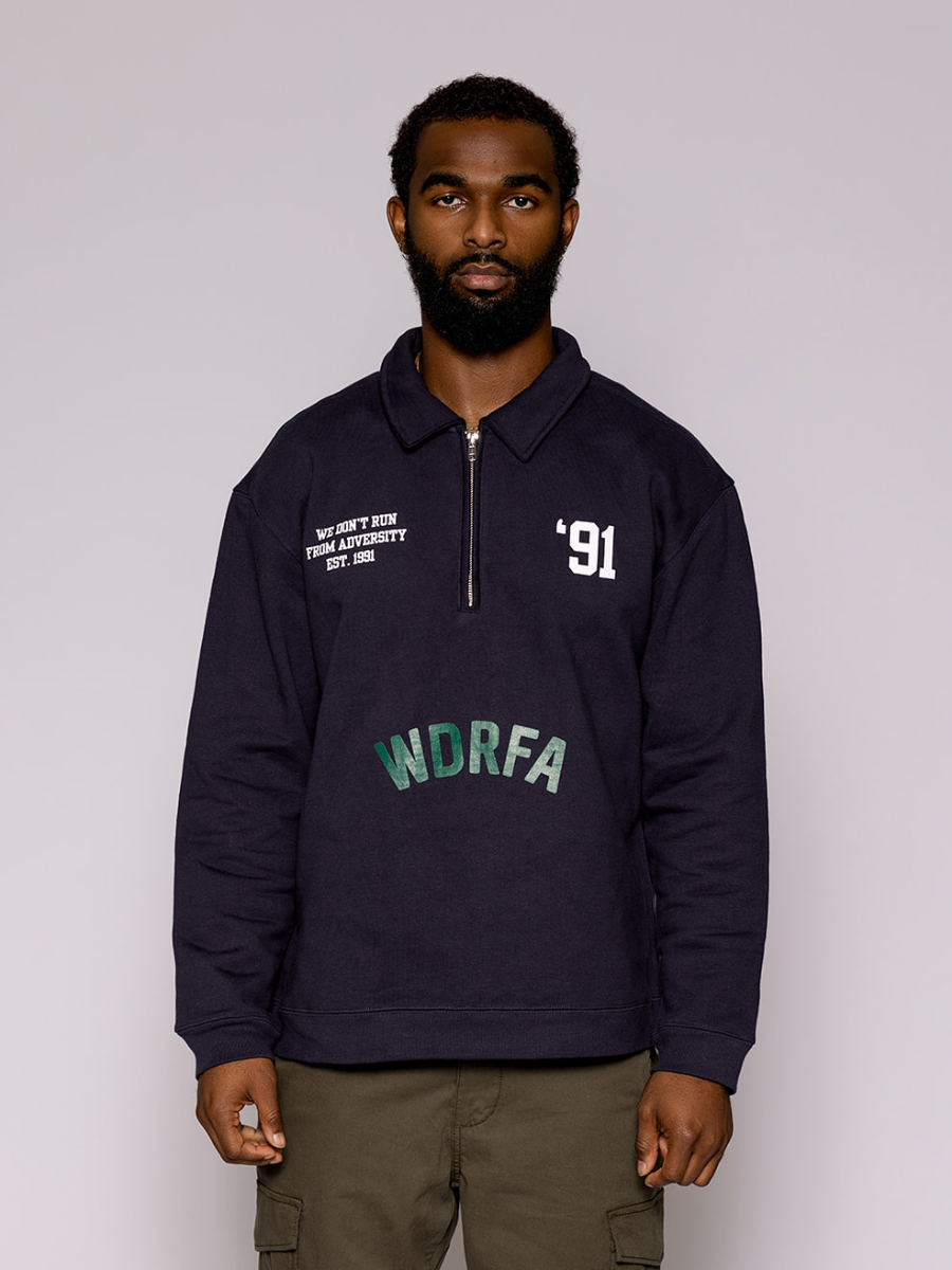 Rugby Quarter Zip Sweatshirt Navy