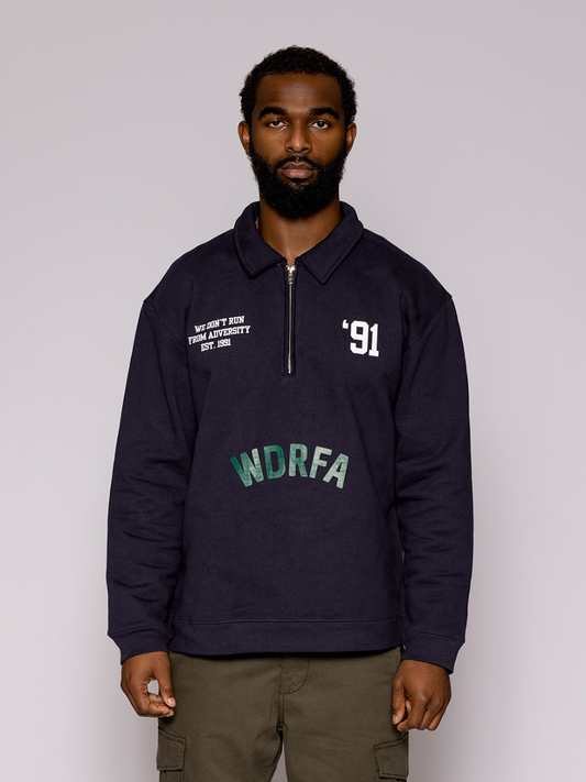 Rugby Quarter Zip Sweatshirt Navy