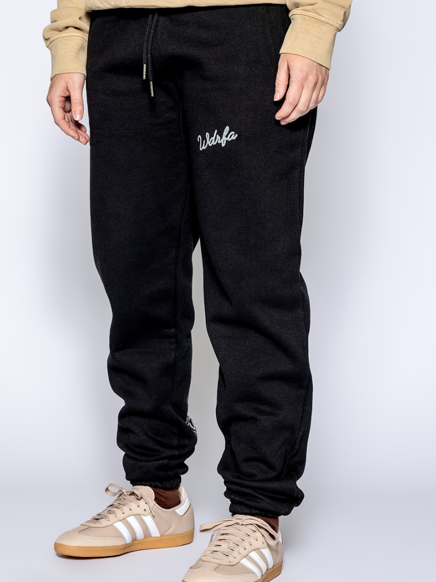 Chainstitch Script Sweatpants Black