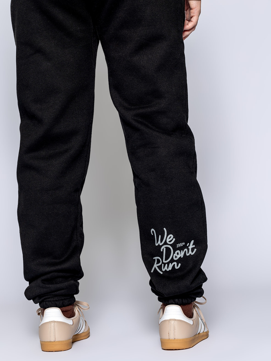 Chainstitch Script Sweatpants Black