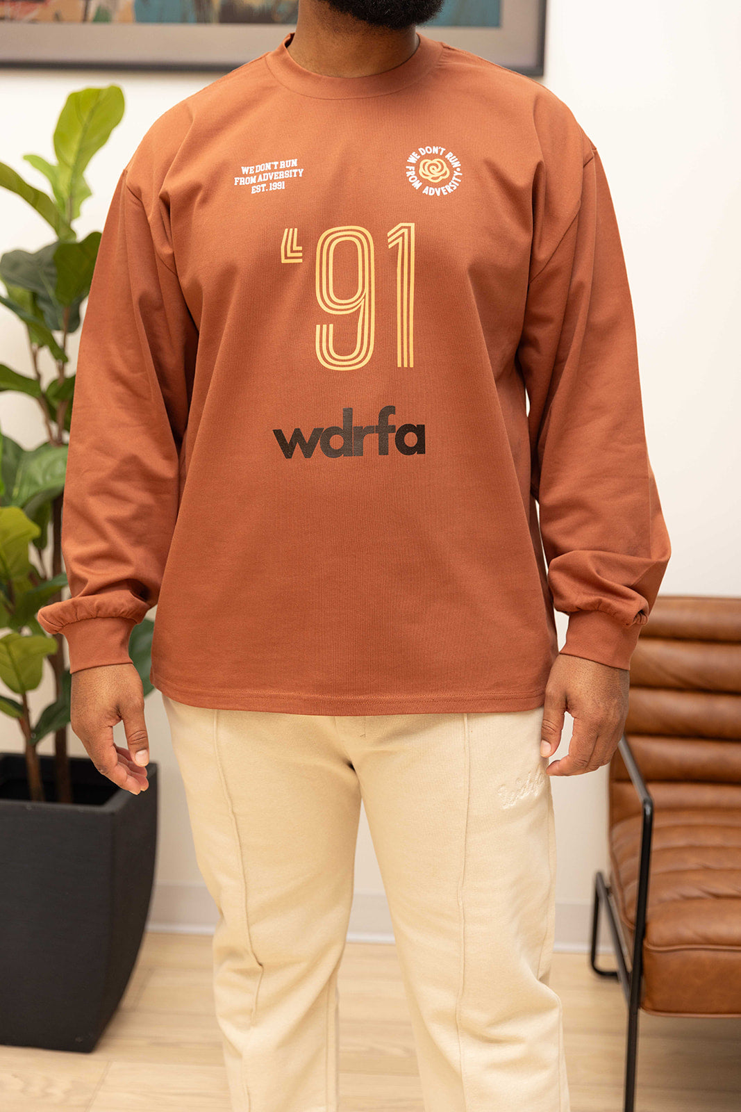 Soccer Jersey Away L/S Tee Burnt Orange