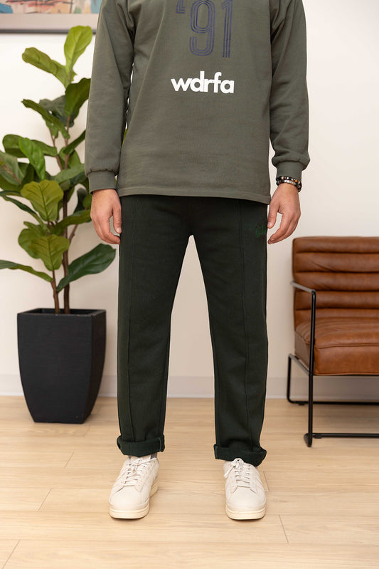 Script Tailored Sweatpants Green