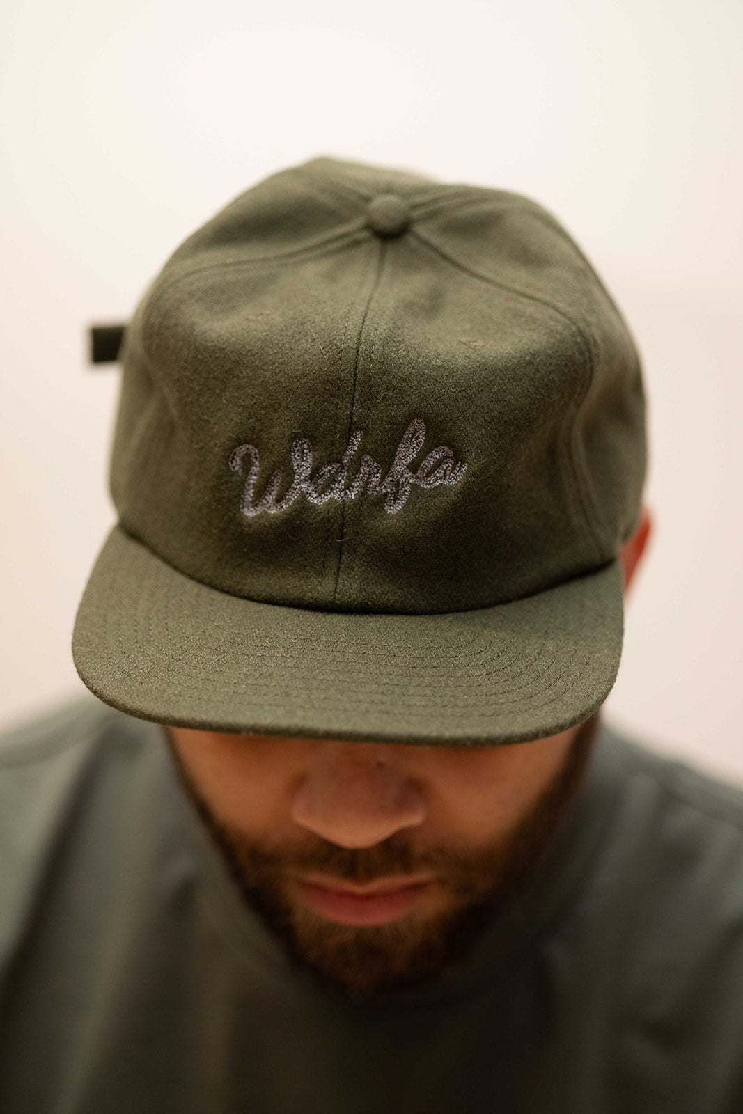 Chainstitch Script Cap Olive