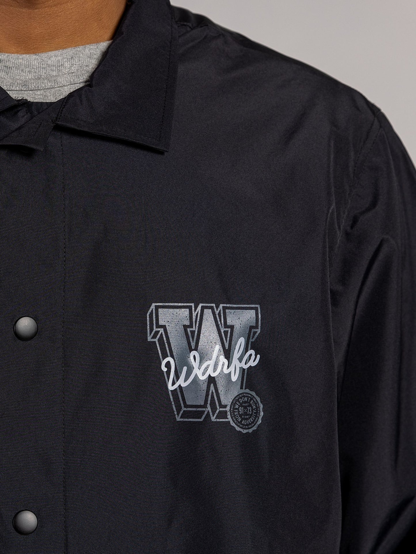 COACHES ATHLETIC DEPT JACKET - BLACK