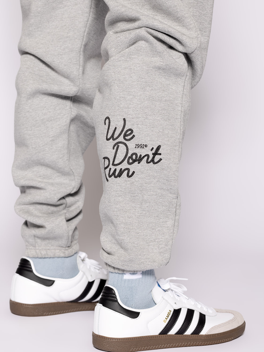 Chainstitch Script Sweatpant Heather Grey