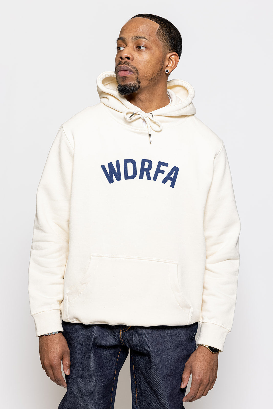 WDRFA ARCHED LOGO HOODIE - CREAM