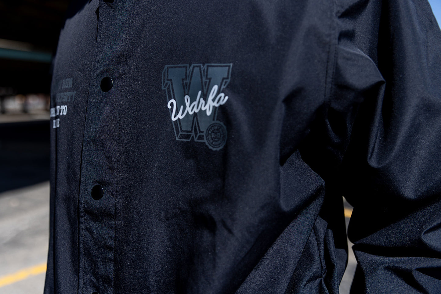 COACHES ATHLETIC DEPT JACKET - BLACK